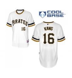 Men's Pittsburgh Pirates #16 Jung-ho Kang Authentic White Alternate 2 Cool Base Baseball Jersey