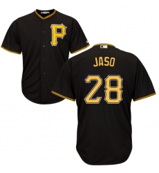 Youth Majestic Pittsburgh Pirates #28 John Jaso Replica Black Alternate Cool Base MLB Jersey