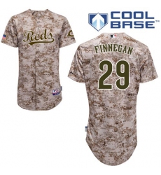 Men's Majestic Cincinnati Reds #29 Brandon Finnegan Replica Camo Alternate Cool Base MLB Jersey