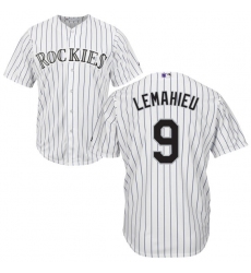 Youth Majestic Colorado Rockies #9 DJ LeMahieu Authentic White Home Cool Base MLB Jersey
