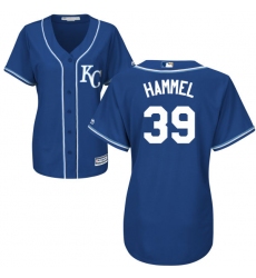 Women's Majestic Kansas City Royals #39 Jason Hammel Replica Blue Alternate 2 Cool Base MLB Jersey