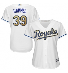 Women's Majestic Kansas City Royals #39 Jason Hammel Replica White Home Cool Base MLB Jersey