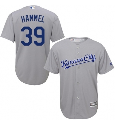 Youth Majestic Kansas City Royals #39 Jason Hammel Replica Grey Road Cool Base MLB Jersey