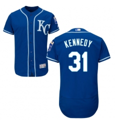 Men's Majestic Kansas City Royals #31 Ian Kennedy Royal Blue Alternate Flex Base Authentic Collection MLB Jersey