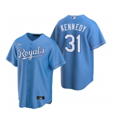 Men's Nike Kansas City Royals #31 Ian Kennedy Light Blue Alternate Stitched Baseball Jersey