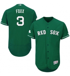 Men's Majestic Boston Red Sox #3 Jimmie Foxx Green Celtic Flexbase Authentic Collection MLB Jersey