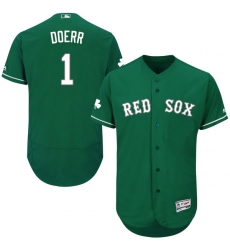 Men's Majestic Boston Red Sox #1 Bobby Doerr Green Celtic Flexbase Authentic Collection MLB Jersey