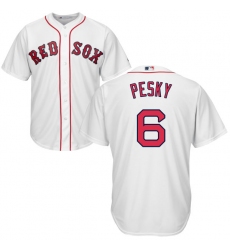 Youth Majestic Boston Red Sox #6 Johnny Pesky Replica White Home Cool Base MLB Jersey