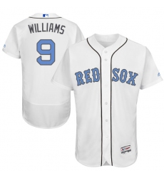 Men's Majestic Boston Red Sox #9 Ted Williams Authentic White 2016 Father's Day Fashion Flex Base MLB Jersey