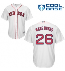 Youth Majestic Boston Red Sox #26 Wade Boggs Authentic White Home Cool Base MLB Jersey