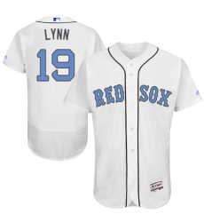 Men's Majestic Boston Red Sox #19 Fred Lynn Authentic White 2016 Father's Day Fashion Flex Base MLB Jersey