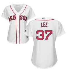 Women's Majestic Boston Red Sox #37 Bill Lee Replica White Home MLB Jersey