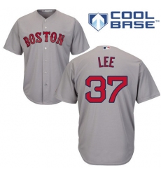 Youth Majestic Boston Red Sox #37 Bill Lee Replica Grey Road Cool Base MLB Jersey