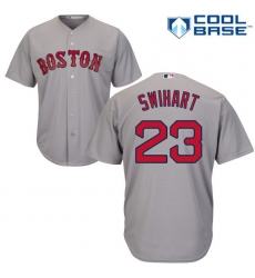 Youth Majestic Boston Red Sox #23 Blake Swihart Authentic Grey Road Cool Base MLB Jersey