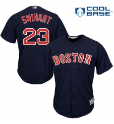 Youth Majestic Boston Red Sox #23 Blake Swihart Authentic Navy Blue Alternate Road Cool Base MLB Jersey