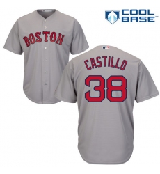 Youth Majestic Boston Red Sox #38 Rusney Castillo Authentic Grey Road Cool Base MLB Jersey