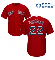 Youth Majestic Boston Red Sox #22 Rick Porcello Replica Red Alternate Home Cool Base MLB Jersey