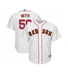 Youth Boston Red Sox #50 Mookie Betts Authentic White 2019 Gold Program Cool Base Baseball Jersey