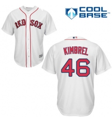 Youth Majestic Boston Red Sox #46 Craig Kimbrel Replica White Home Cool Base MLB Jersey