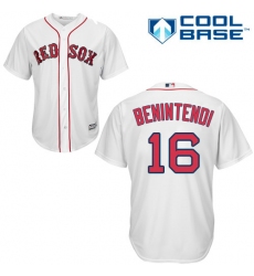 Youth Majestic Boston Red Sox #16 Andrew Benintendi Replica White Home Cool Base MLB Jersey