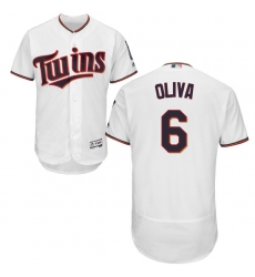Men's Majestic Minnesota Twins #6 Tony Oliva White Home Flex Base Authentic Collection MLB Jersey
