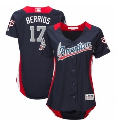 Women's Majestic Minnesota Twins #17 Jose Berrios Game Navy Blue American League 2018 MLB All-Star MLB Jersey