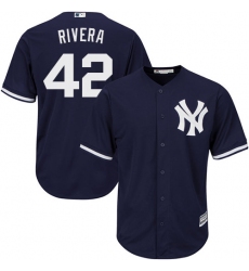 Youth Majestic New York Yankees #42 Mariano Rivera Replica Navy Blue Alternate MLB Jersey