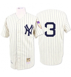 Men's Mitchell and Ness 1929 New York Yankees #3 Babe Ruth Replica White Throwback MLB Jersey
