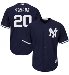 Youth Majestic New York Yankees #20 Jorge Posada Replica Navy Blue Alternate MLB Jersey