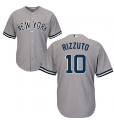 Youth Majestic New York Yankees #10 Phil Rizzuto Replica Grey Road MLB Jersey