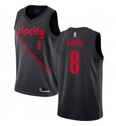 Women's Nike Portland Trail Blazers #8 Al-Farouq Aminu Swingman Black NBA Jersey - 2018 19 City Edition
