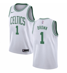 Women's Nike Boston Celtics #1 Walter Brown Swingman White NBA Jersey - Association Edition