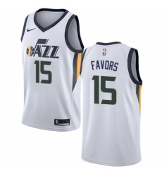 Youth Nike Utah Jazz #15 Derrick Favors Authentic NBA Jersey - Association Edition