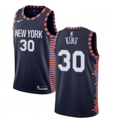 Men's Nike New York Knicks #30 Bernard King Swingman Navy Blue NBA Jersey - 2018 19 City Edition