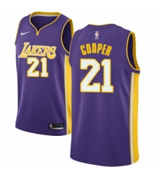 Youth Nike Los Angeles Lakers #21 Michael Cooper Authentic Purple NBA Jersey - Icon Edition
