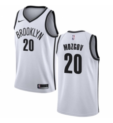Men's Nike Brooklyn Nets #20 Timofey Mozgov Authentic White NBA Jersey - Association Edition