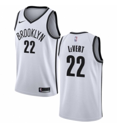 Men's Nike Brooklyn Nets #22 Caris LeVert Authentic White NBA Jersey - Association Edition
