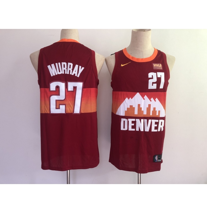 Men's Denver Nuggets #27 Jamal Murray Nike Red City Player Jersey