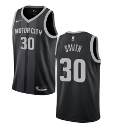Women's Nike Detroit Pistons #30 Joe Smith Swingman Black NBA Jersey - City Edition