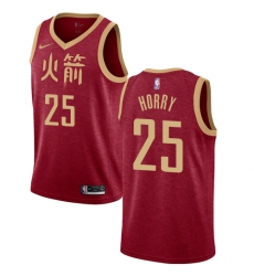 Women's Nike Houston Rockets #25 Robert Horry Swingman Red NBA Jersey - 2018 19 City Edition