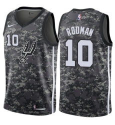 Men's Nike San Antonio Spurs #10 Dennis Rodman Authentic Camo NBA Jersey - City Edition
