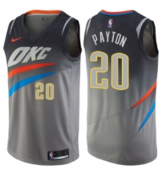 Youth Nike Oklahoma City Thunder #20 Gary Payton Swingman Gray NBA Jersey - City Edition