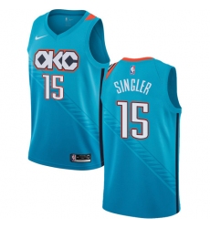 Youth Nike Oklahoma City Thunder #15 Kyle Singler Swingman Turquoise NBA Jersey - City Edition