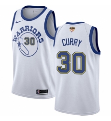 Youth Nike Golden State Warriors #30 Stephen Curry Swingman White Hardwood Classics 2018 NBA Finals Bound NBA Jersey