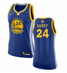 Women's Nike Golden State Warriors #24 Rick Barry Swingman Royal Blue Road 2018 NBA Finals Bound NBA Jersey - Icon Edition