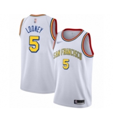 Youth Golden State Warriors #5 Kevon Looney Swingman White Hardwood Classics Basketball Jersey - San Francisco Classic Edition