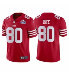 Youth San Francisco 49ers #80 Jerry Rice 2022 New Scarlet Vapor Untouchable Stitched Football 2024 Super Bowl LVIII Jersey