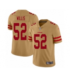 Men's San Francisco 49ers #52 Patrick Willis Limited Gold Inverted Legend Football Jersey