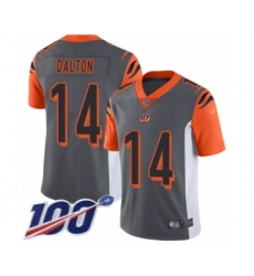 Men's Cincinnati Bengals #14 Andy Dalton Limited White Rush Vapor Untouchable 100th Season Football Jersey