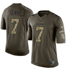 Men's Nike Denver Broncos #7 John Elway Elite Green Salute to Service NFL Jersey Men's Nike Denver Broncos #7 John Elway Elite Green Salute to Service NFL Jersey